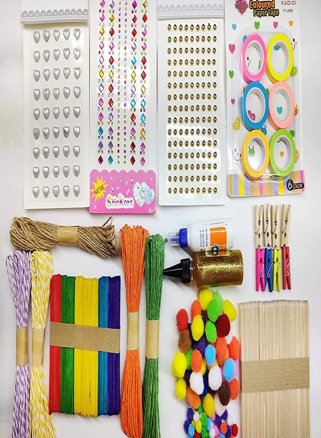 ikis DIY Art and Craft Kit Hobby Pack for Kids and Adults for Decoration and School Projects - Multicolour - Image 1